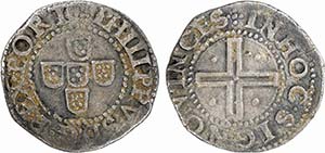 D. Filipe II - Meio Tostão; G.07.04; 3,64g; ... 