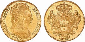 D. Maria I - Ouro - Peça 1796 R; G.33.12, ... 