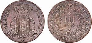 D. João VI - III Réis 1818; G.01.01; BC+ - 