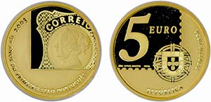 Portugal - Republic - Gold - 5 Euro 2003; ... 