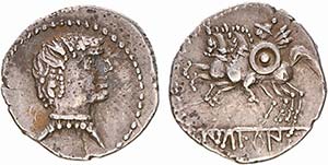 Ibero-Roman - Icalcuscen - Denarius; 120-20 ... 
