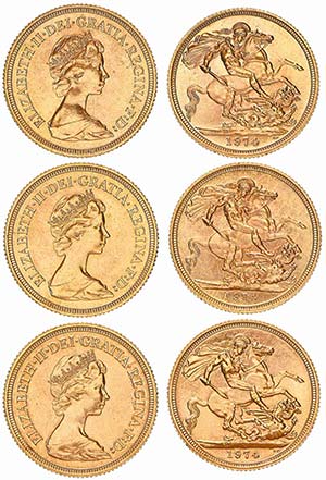 Great Britain - Lot (3 Coins) - Gold - ... 