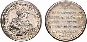 Medalhas - Prata - 1760 - A.Mengin - Igreja ... 