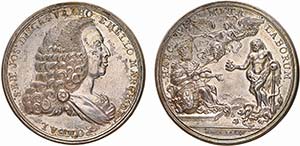 Medalhas - Prata - 1772 - Dedicada ao ... 