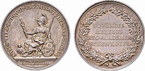 Medalhas - Prata - 1786 (ND) - Academia Real ... 