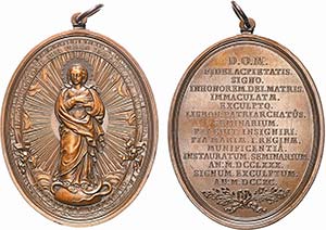 Medalhas - Cobre - 1790 - Seminário do Real ... 