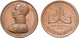 Medalhas - Cobre - 1828 - Thevenon - Dom ... 