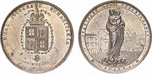 Medalhas - Prata - 1852 - Real Sociedade ... 