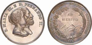 Medalhas - Prata - 1852 - F. B. Freire - ... 