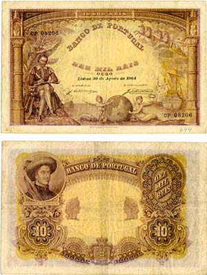 Paper Money - Portugal - Banco de Portugal - ... 