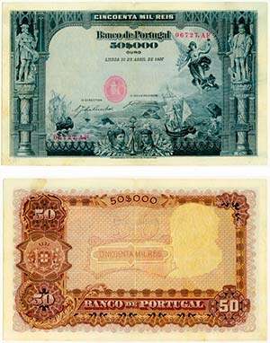Paper Money - Portugal - Banco de Portugal - ... 