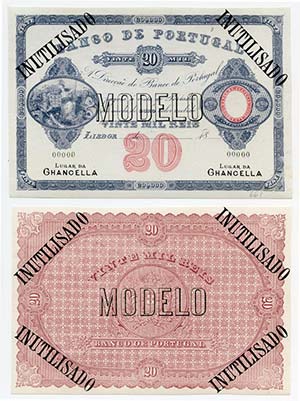 Paper Money - Portugal - Modelo (impresso em ... 