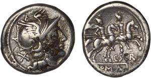 Roman - Republic - Scribonia - Denarius; C. ... 
