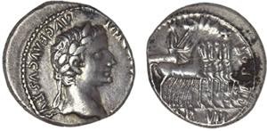 Roman - Tiberius (14-37) - Denarius; (TI ... 