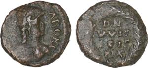 Ostrogoths - Italy, Vitige (536-540); AE 15 ... 