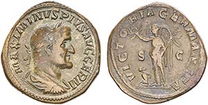 Roman - Maximinus I (235-238) - Sestertius; ... 