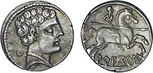 Ibero-Roman - Arecoratas - Denarius; Ágreda ... 