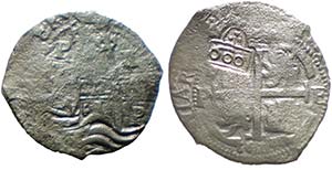 D. Afonso VI - Carimbo 600 Coroado sobre 8 ... 