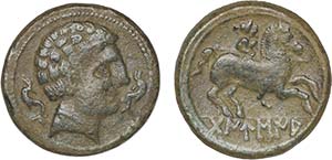 Ibero-Roman - Danusia - Asse; 120-20 BC; ... 