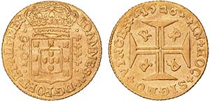 D. João V - Ouro - Quartinho 1726 R; Muito ... 