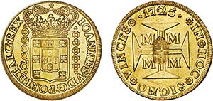 D. Maria II - Ouro - Carimbo Escudo ... 