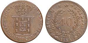 D. Maria II - Pataco 1833; Lóios; G.08.01; ... 