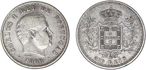 Portugal - D. Carlos I (1889-1908) - Silver ... 
