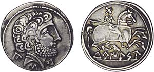 Ibero-Roman - Turiasu - Denarius; 120-20 BC; ... 