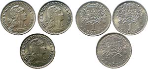 República - Lote (14 Moedas) - 1$00 1940 ... 