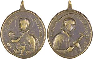 Medalha religiosa do séc. XVIII: - S. ... 
