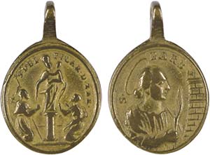 Medalha religiosa do séc. XVIII: - Nossa ... 