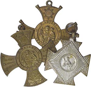 Medalhas religiosas - Lote de três medalhas ... 