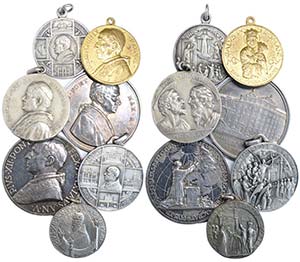Medalhas Papais - Lote (7 medalhas) - Lote ... 