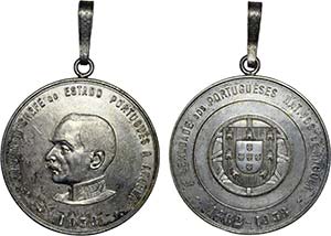 Medalhas - Bronze Prateado 1938 1ª VIAGEM ... 