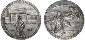 Medalhas - Prata 1968  Rebôcho BIBLIOTECA ... 