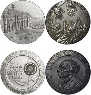 Medalhas Lote (2 Medalhas) - Prata 1966; ... 