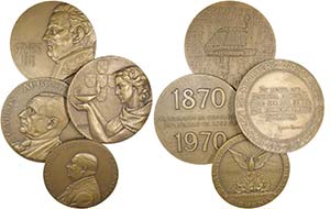 Lote (4 Medalhas) - Bronze 1978, 1963, 1970, ... 