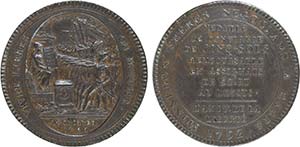 Medalha França - Cobre  1792 Monneron ... 