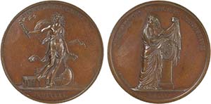 Medalha França - Cobre 1815 La Restauration ... 