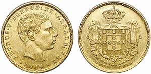D. Pedro V - Ouro - 2000 Réis 1859; ... 