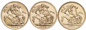 South Africa - Lot (3 Coins) - Gold - ... 