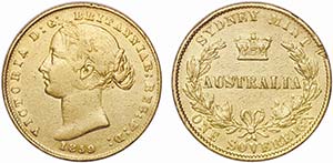 Australia - Gold - Sovereign 1859; KM.4; ... 