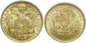 Austria - Lot (2 Coins) - Gold - Ducat 1915, ... 