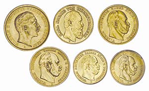 German States - Lot (6 Coins) - Gold - ... 