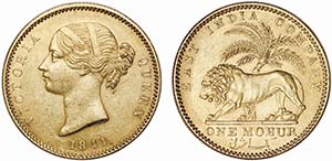 India - British Colony - Gold - One Mohur ... 