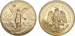 Mexico - Gold - 50 Pesos 1944; KM.481; ... 