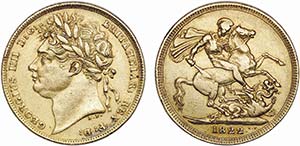 Great Britain - Gold - Sovereign 1822; ... 