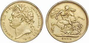 Great Britain - Gold - Sovereign 1822; ... 
