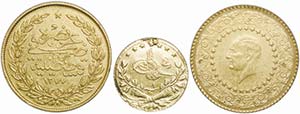 Turkey - Lot (3 Coins) - Gold - Abdul Aziz: ... 