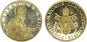 Medals - Vatican - Gold - Medal (1958); ... 